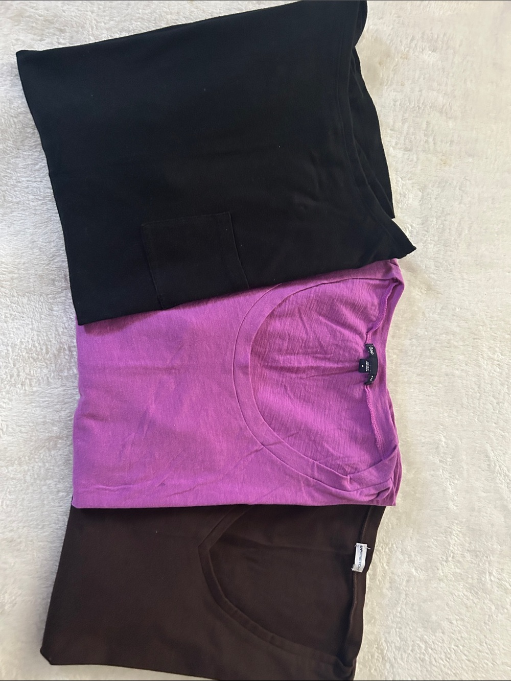 GAP Women's Long Sleeve Tops - Black, Purple, and Brown